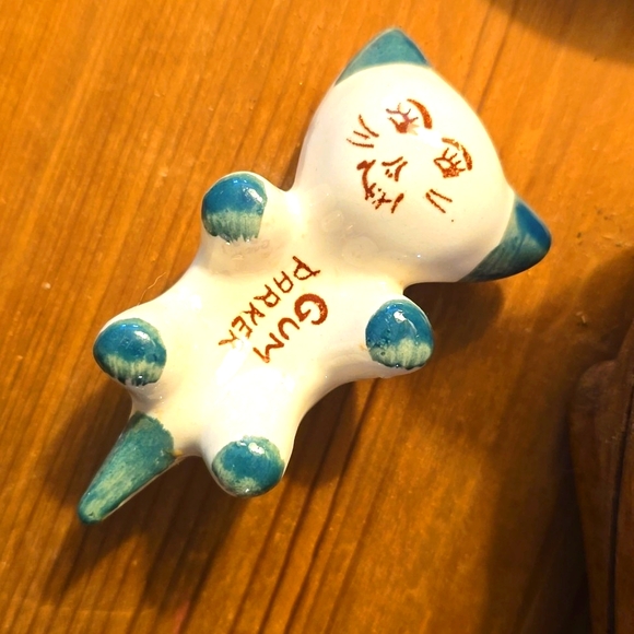 Vintage “Gum Parker” Kitty Cat 1950s 60s Green Ceramic - Picture 1 of 4